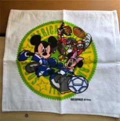 ハンドタオル　サッカー　ミッキー　ミニー　グーフィー