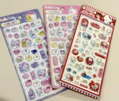 ぷっくりシール　立体シール　サンリオ　キティ　3枚セット