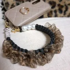 パラコード スマホストラップ ハンドストラップ チャーム ヒョウ柄 レオパード