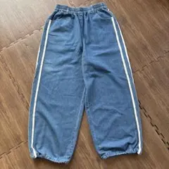 サイドラインデニムパンツ L