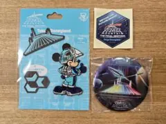 ディズニー スペースマウンテン ワッペン 缶バッジ 限定シール まとめ売り