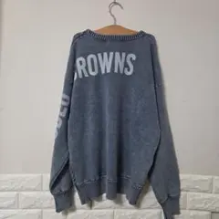 RODEO CROWNS ブルー スウェットドッキングニット