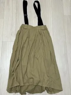 ダブルネーム　サスペンダー付きスカート　ベージュのサムネイル