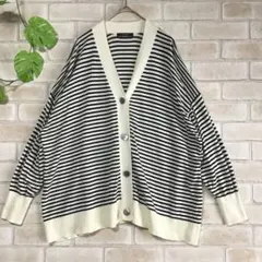 JOURNAL STANDARD ボーダーカーディガン　フリー　コットン混のサムネイル