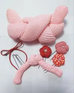 かのこ　ちんころ　七五三　日本髪　成人式　ヘッドドレス　着物リメイク　753