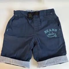 BEAMS mini ネイビー ハーフパンツ