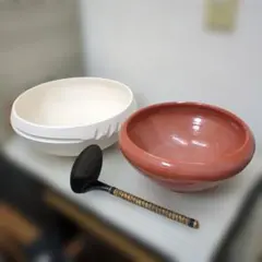 半田焙烙 白　焙烙　 赤　赤楽焼・小　底取 　底取り　茶道具　茶道　セット