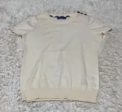 Burberry BLUE LABEL 半袖ニット 白　M カットソー　38