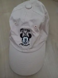 ミニーマウス キッズ キャップ ベージュ
