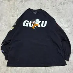 み*ん様 海外規格　ドラゴンボールZ　袖プリント　トップス　ロンT　古着　ブラッ