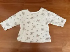 petit main 花柄 長袖Tシャツ 70