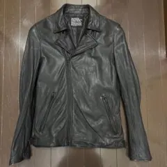 nano universe Double Leather Jacket BLK