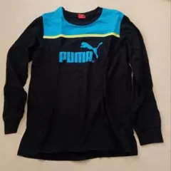 PUMA 長袖シャツ 黒/青　160