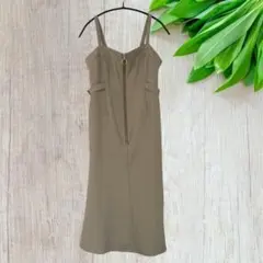 31Sonsdemode フロントファスナージャンパースカート【S】ベージュ