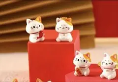 招き猫　置物 5体セット　縁起物　陶器　可愛い　猫