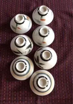 レトロなご飯茶碗　7脚セット