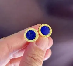 天然石 ラピスラズリのピアス（番号A5087）