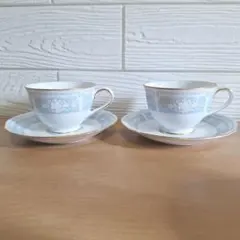 【新品】Noritake ノリタケ レースウッドゴールド カップ＆ソーサー ペア