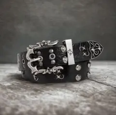 ウエスタンベルト 黒 アメカジ スタッズ 古着 y2k グランジ ヴィンテージ