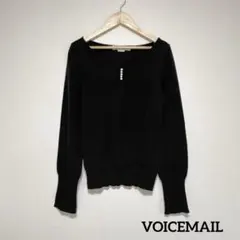 【美品】VOICEMAIL ヴォイスメール アンゴラ混 長袖 ニット パール付き