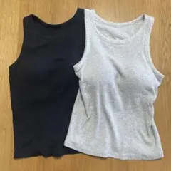 リブタンクトップ タンクトップ