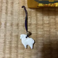馬モチーフ 根付 ストラップ 鈴付き