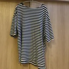 ニコアンド　メンズボーダー半袖のサムネイル