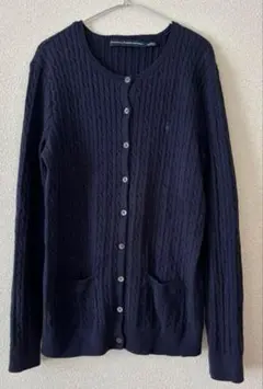 ラルフローレン　ミニケーブル　ネイビー　カーディガン　M