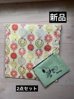 【新品】スヌーピー/フルーツデザインバッグ/ポーチ/2点セット