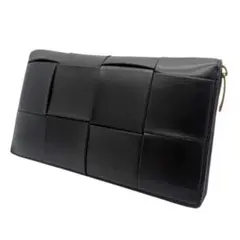 BOTTEGA VENETA 長財布 カセット ジップアラウンドウォレット　黒