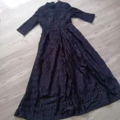 LaceLadies　レースレディース　S　ネイビー　総レース　 リーフ