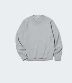 UNIQLO ウォッシャブルコットンクルーネックセーター Mサイズ グレー