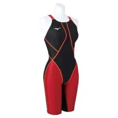 Mizuno Fina認証 スポーツ用水着 ブラック/レッド XL