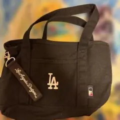ドジャース ミニトートバッグ しまむら 黒