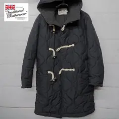 極美品 定価3万トラディショナルウェザー キルティングダッフルコート 34 紺