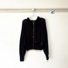 Rag Out シアーパーカー/メッシュパーカー/ジップアップ 黒のサムネイル