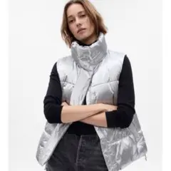 GAP ダウンベスト シルバー