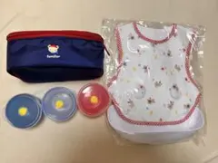 familiar 離乳食保存容器、新品エプロンセット
