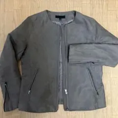 最終値下げ✴︎ユニクロ　ノーカラージャケット　スウェード風　ユニクロ
