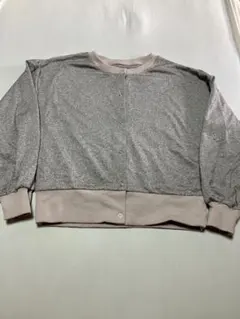 アーバンリサーチ　グレー ボタン付バルーンスリーブカーディガン