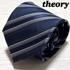 theory 세오리 넥타이 레지멘탈 실크 100% 네이비 일본제