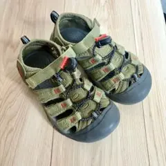 KEEN キッズ　サンダル　ニューポートＨ２　18.5 アウトドア　カーキ
