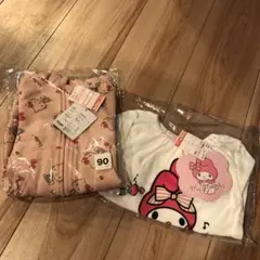 新品未使用☆女の子☆キティ　マイメロ　パーカー　tシャツ 90