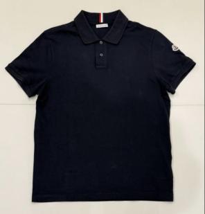 【美品】モンクレール　ポロシャツ　XL ブラック　紺色 モンクレール ポロシャツ 紺色 【公式通販】