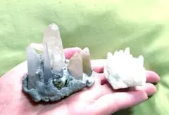 ■水晶 クリスタル 天然 原石 クラスター 石 鉱石 鉱物 天然石 2ケ・浄化