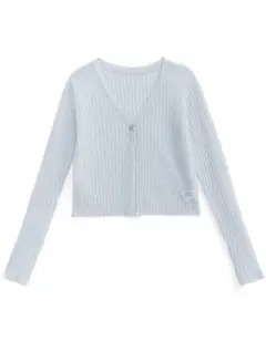 リボンボタンシアーニットカーディガン[dk1196]