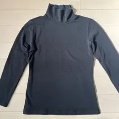 ユニクロ　ヒートテックコットンタートルネックT（極暖・長袖） M 黒
