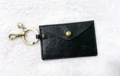 イルビゾンテ IL BISONTE キーリング付きカードケース ブラック