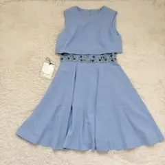 クリーニング済み✨グレースコンチネンタル　ビジュー　ノースリーブワンピース