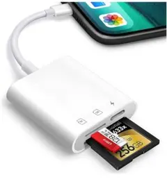 iPhone用 SDカードリーダー 急速充電 3in1 最新 iOS17